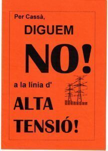 Protestes per la línia d'alta tensió