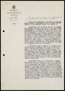 Resolució del Governador Civil de la Província de Barcelona de tancament del local de l'ANUE durant tres mesos per reunió il·lícita de 16 intel·lectuals contra el procés de Burgos (10.02.1971)