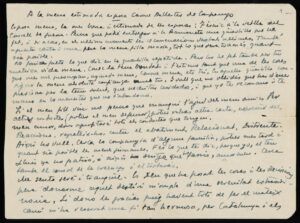 Carta de comiat de Lluís Companys i Jover a la seva esposa Carme Ballester, la vetlla del Consell de Guerra (13/10/1940)
