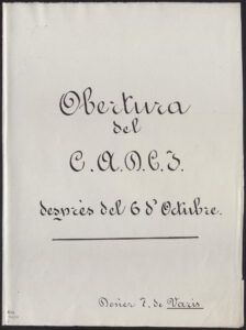 Expedient relatiu a la reobertura del CADCI (28/02/1936-07/05/1936)