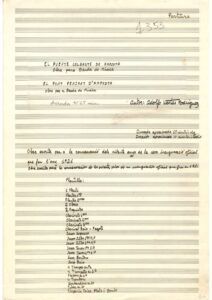 PARTITURA DE L'OBRA "PONT PENJANT D'AMPOSTA". VERSIÓ PER A BANDA