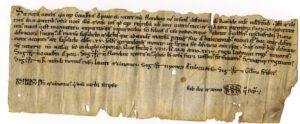 Definició que fan Gaubert de Pau i la seva dona Flandina a Ramon, abat de Santa Maria de Vilabertran, dels drets que reclamaven sobre mig mas situat al comtat d'Empúries, a la parròquia de Calabuig, per 15 sous moneda de Girona