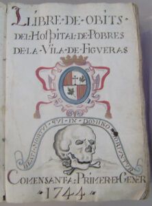 Llibre d'òbits de l'Hospital de Pobres de Figueres