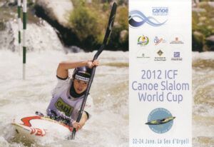 Cartell de la copa mundial d’eslàlom de canoë-kayak.
