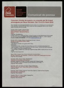 Calendari d'actes de Reus Decideix