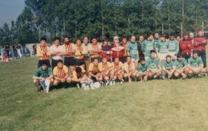 Juvenils de l'equip de futbol AD ​​Calella de Palafrugell a Mirepoix (França).