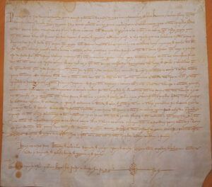 Definició feta per Làscara, comtessa de Pallars, i Ramon d'Urg, tutor testamentari de les filles dels comtes de Pallars, a Ramon de Peguera, cavaller, de l'empara que el comte Arnau Roger li féu del castell de Peguera