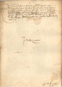Denúncia de Jaume Moxí, lloctinent del batlle de la vall de Lord, contra Pere Joan Solan, de Coforb, per un rumor amb Gaspar del Graner, de Berga, en terme del castell de Capolat de la vall de Lord inferior