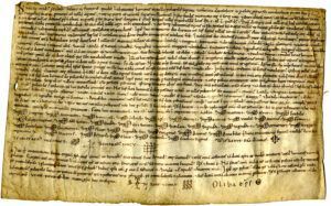 Sentència emanada del bisbe Oliba, abat de Ripoll, conjuntament amb el comte Guifré II de la Cerdanya, germà seu, i altres, relativa a la confrontació sobre unes terres de pastura vora el riu Segre.