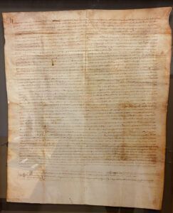 Testament de Ramon de Terrades, mercader de Vic, que va donar tots els seus béns per fundar un hospital pels pobres. Origen de l'Hospital de la Santa Creu.