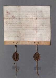 Concessió atorgada pel bisbe de Girona Pere de Castellnou  per enderrocar l'antic temple parroquial de Santa Maria dels Turers i construir-ne un altre de millor.
