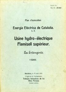 Projecte de la Fàbrica Hidroelèctrica del Flammicell inferior. Presa d'Estany Gento