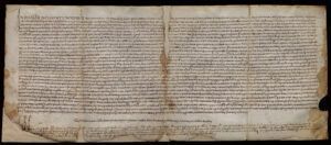 Escriptura notarial d'acatament de la sentència arbitral tutelada entre La Pobla de Massaluca i Vilalba dels Arcs