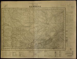 Plànol militar de la secció cartogràfica de Gandesa