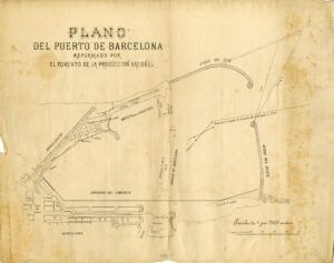 Plànol del Port de Barcelona proposat per Foment de la Producció Nacional