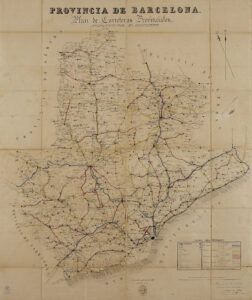 Província de Barcelona. Pla de carreteres provincials, 13 de juny de 1878. Autoria: Melcior de Palau (enginyer). Fons: Diputació de Barcelona.