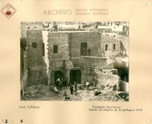 "FOMENTO HORTENSE. Estado del edificio a 30 de mayo de 1918"