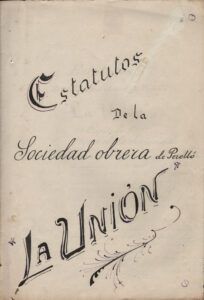 Estatuts de l’expedient d’associacions de la Societat Obera “La Unión” del Perelló.
(AHT. Fons Govern Civil de Tarragona. Reg.1100)