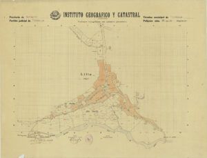 Plànol elaborat per l’Institut Geogràfic i Cadastral per a la Prefectura Provincial del Cadastre Topogràfic parcel·lari de rústica de Tarragona, corresponent al terme municipal de Montblanc, polígon 35 número full 2 , Escala 1:1000.