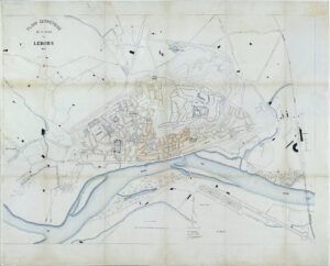 Plànol geomètric de la ciutat de Lleida.