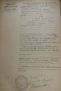 Assentament al Llibre Defuncions del Registre Civil de Barcelona de la refugiada jueva alemanya Jenny Kehr