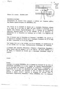 Acord de Govern 02/07/2002 per autoritzar a REGSEGA execució de les obres de concentració parcel·lària zona regable Segarra-Garrigues
