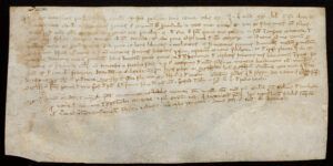 Pergamí 001 de la Cúria del Castell de Torelló. Contracte d'establiment