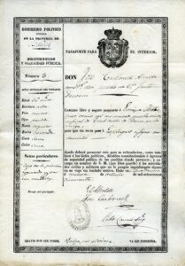 Salconduit d'Enric Helbaquer, ciutadà suís i veí de Sant Just Desvern, necessari per anar a viure a Esplugues de Llobregat, 1850