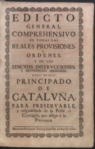 Edicte contra la pesta