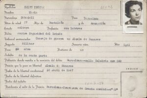 Fitxa de la tutelada Maria Salvo Iborra (1939-1976) (descripció a nivell de ui)