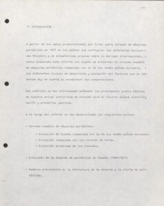 Departament d’Estudis Econòmics. Informe sobre el consum de màquines portàtils comparat amb els altres països europeus (05.01.1979)