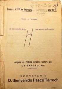 Expedient de divorci de Lluís Companys Jover i Mercè Micó Busquets número 270/1936