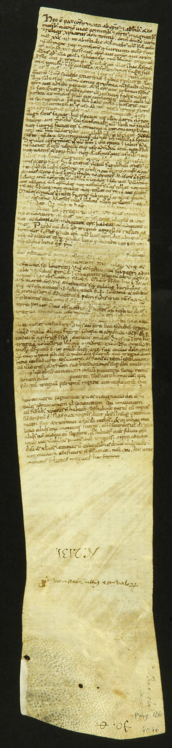 Constitucions de pau i treva de Déu promulgades pel Sínode de Vic. Còpia de la segona meitat del segle XI.