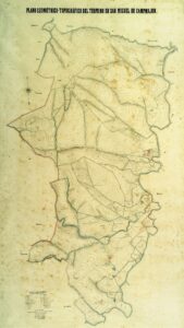 Plan géométrique-topographique de la zone de Sant Miquel de Campmajor