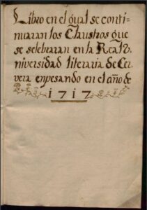Procès-verbal des séances du Sénat de l'Université de Cervera de 1717 à 1726