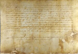 Certificat de présence délivré par le notaire Guillem Graner pour la prestation du serment et du tribut de bouche et de mains de Ferrer Babot à la bataille royale de Piera