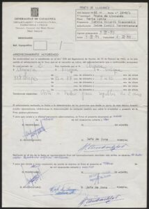 Registre de l'exploitation forestière des collines privées - Prats de Lluçanès (1983)