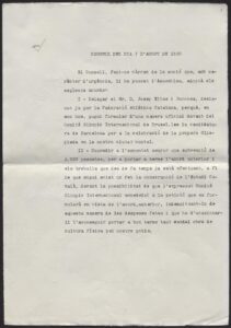 « Rapport olympique » : compte rendu de Josep Elias et Juncosa sur la présentation officielle de la candidature de Barcelone aux VIIIe Jeux olympiques (1920). À l'intérieur : Candidature de Barcelone pour les VIIIe Jeux olympiques (1924).