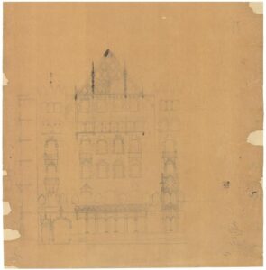 Dessin de la Casa Amatller (Barcelone). 1898-1900
