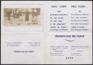 Dépliant du Collectif "Joignons nos mains" du Groupement International de Peuples Européens [1976]