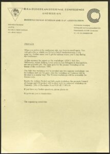 Conférence des régions européennes de l'Association internationale lesbienne et gay, tenue à Amsterdam, le 27 décembre 1988 (27.12.1988)