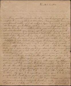 Correspondance entre Antonio de Saavedra i Jofré, comte d'Alcúdia, et Joan de Rocabertí-Dameto : lettre faisant référence aux négociations pour obtenir un financement des puissances européennes (Vienne. 11 juin 1840)