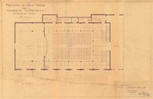 Plan de la salle de théâtre de la Coopérative La Progressiva