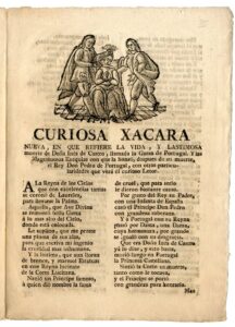 Curieux Xacara nueva, dans lequel il fait référence à la vie et à la mort pitoyable de Mme Inés de Castro, surnommée le Héron du Portugal.