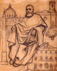 Carton avec le portrait du cardinal Vives i Tutó