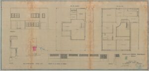 Plan du permis de construire pour la construction de la Casa Cervelló à Begues