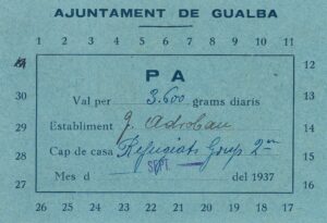 Valable pour la quantité de pain destinée à un groupe de réfugiés