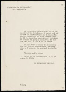 Constitution du Conseil provincial provisoire de la Généralité de Catalogne (projet de statut de la Catalogne, plébiscite, référendum). (05/03/1931-10/25/1932)