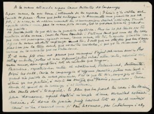 Lettre d'adieu de Lluís Companys i Jover à son épouse Carme Ballester, la veille du Conseil de guerre (13/10/1940)