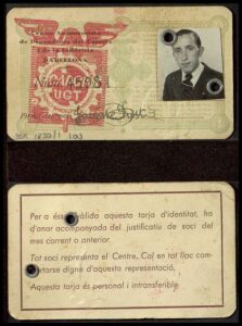 Cartes de membre du Centre Autonome de Commerce et d'Industrie Dépendant (CADCI) de Barcelone (1936)